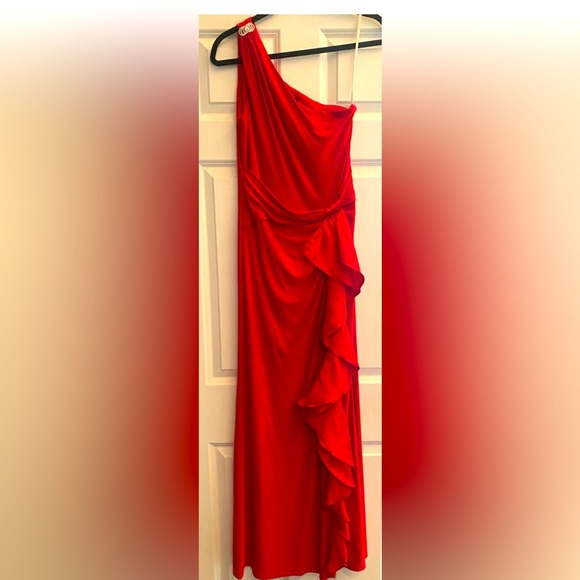 Betsy & Adam One Shoulder Maxi Dress, size 8 - Picture 2 of 12